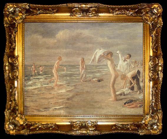 framed  Max Liebermann Boys Bathing, ta009-2